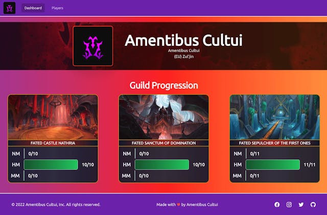 Amentibus Cultui Guild Website Photo