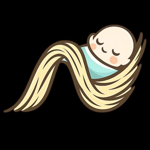 Logo de Naranest: un bebé dormido en un nido.